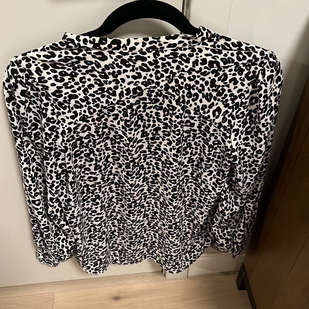 Loft Cheetah Print Button Down Blouse - image 3